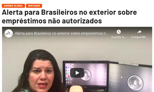 Alerta para brasileiros no exterior sobre empréstimos não autorizados
