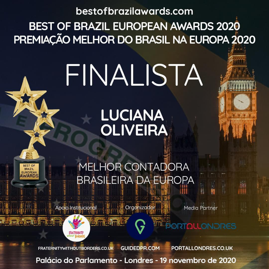 Finalista de Contabilidade - Prêmio Best of Brazil Awards 2020